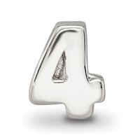 Sterling Silver Reflections Kids Number 4 Bead view 3