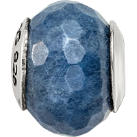 Sterling Silver Reflections Dark Blue Quartz Stone Bead view 4