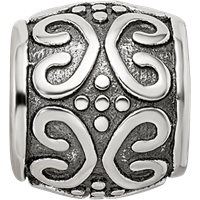 Sterling Silver Reflections Scroll & Dots Bali Bead view 4