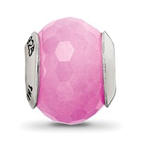 Sterling Silver Reflections Fuschia Quartz Stone Bead view 3