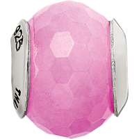 Sterling Silver Reflections Fuschia Quartz Stone Bead view 4