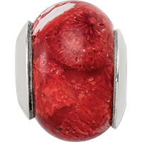 Sterling Silver Reflections Bamboo Coral Stone Bead view 4