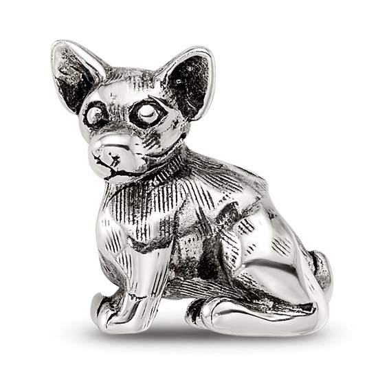 Sterling Silver Reflections Chihuahua Bead
