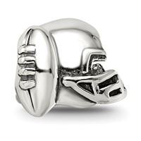 Sterling Silver Reflections Football Helmet Bead view 3