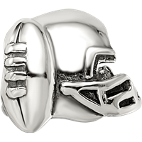 Sterling Silver Reflections Football Helmet Bead view 4