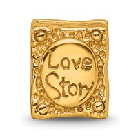 Sterling Silver Gold-plated Reflections Love Story Book Bead view 3
