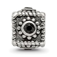 Sterling Silver Reflections Square 4 CZ Bead view 3