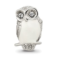 Sterling Silver Reflections Enameled Wise Owl Bead view 3