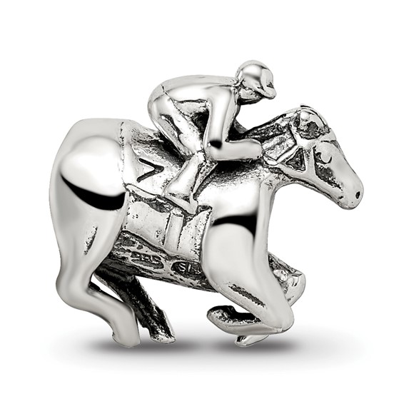Sterling Silver Reflections Race Horse Bead