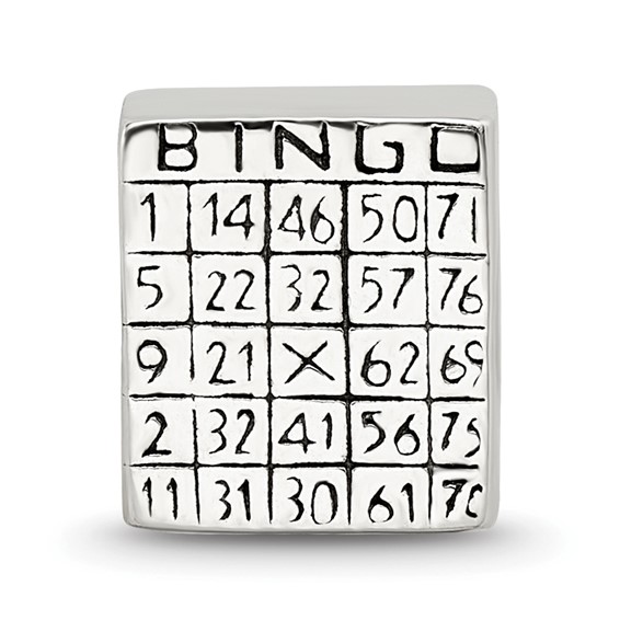 Sterling Silver Reflections Bingo Card Bead