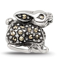 Sterling Silver Reflections Marcasite Rabbit Bead view 3