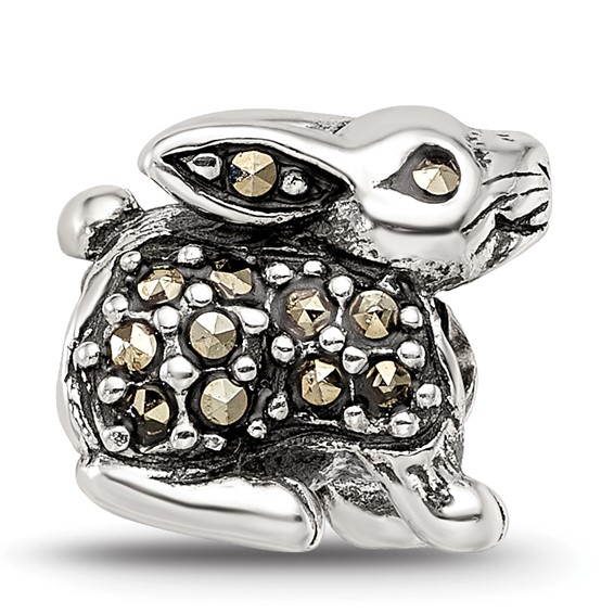 Sterling Silver Reflections Marcasite Rabbit Bead