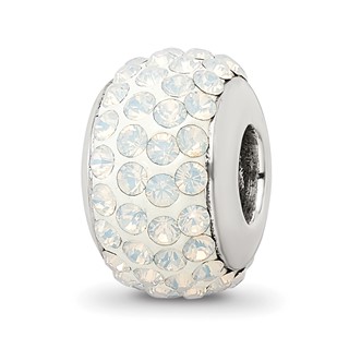 Sterling Silver Reflections Cream Full Preciosa Crystal Bead