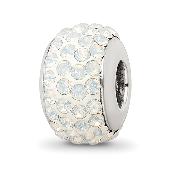 Sterling Silver Reflections Cream Full Preciosa Crystal Bead
