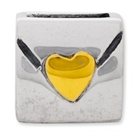 Sterling Silver & 14K Reflections Love Note Bead view 3