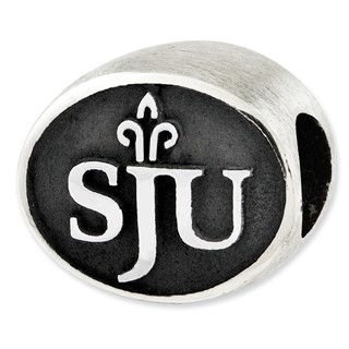 Sterling Silver Antiqued St. Josephs University Collegiate Bead