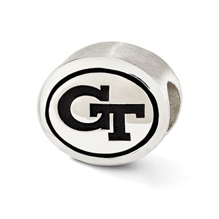 Sterling Silver Antiqued Georgia Tech Collegiate Bead