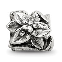 Sterling Silver Reflections Plumeria Floral Bead view 3