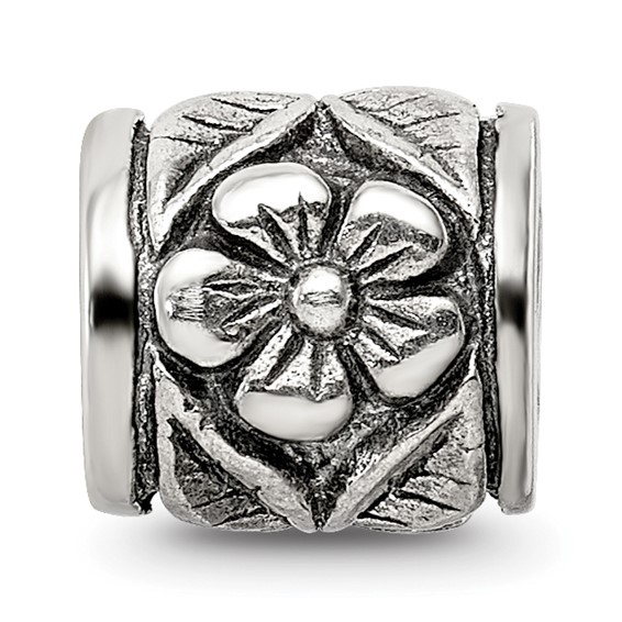 Sterling Silver Reflections Floral Bead