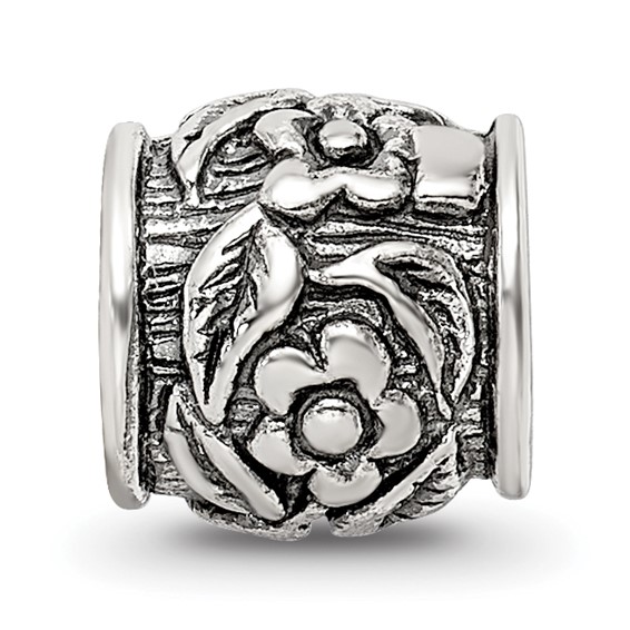 Sterling Silver Reflections Floral Bead