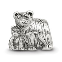 Sterling Silver Reflections Mama & Baby Bear Bead view 3