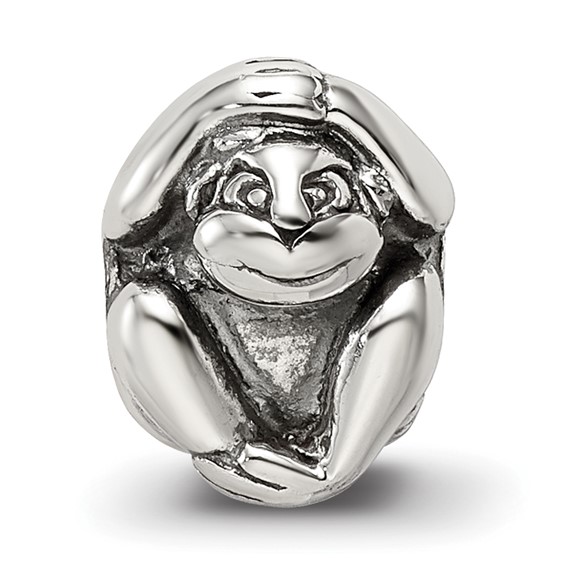 Sterling Silver Reflections Monkey Bead