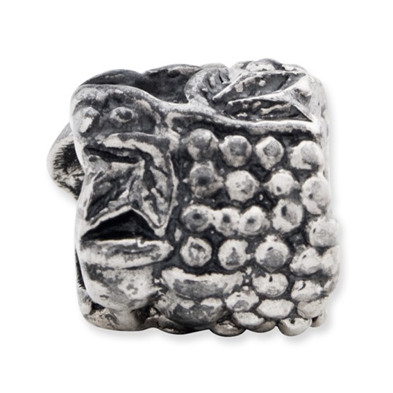 Sterling Silver Reflections Grapes & Glasses Bead