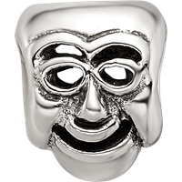 Sterling Silver Reflections Comedy Mask Bead view 4