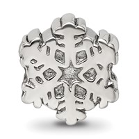 Sterling Silver Reflections Snowflake Bead view 3