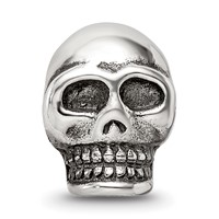 Sterling Silver Reflections Skull Bead view 3