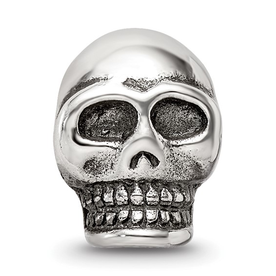 Sterling Silver Reflections Skull Bead