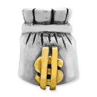 Sterling Silver & 14K Reflections Money Bag Bead view 3
