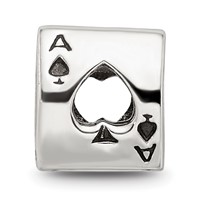 Sterling Silver Reflections Ace Card Bead view 3