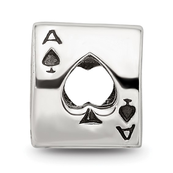 Sterling Silver Reflections Ace Card Bead
