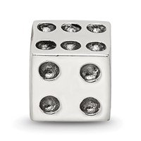 Sterling Silver Antique Reflections Dice Bead view 3