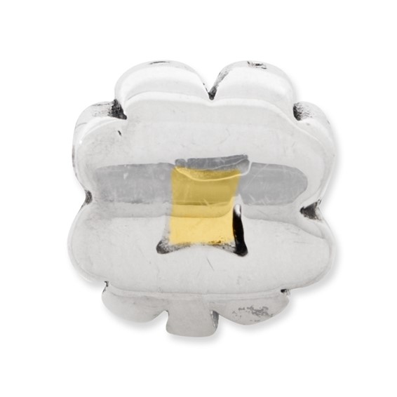 Sterling Silver & 14k Reflections Clover Bead