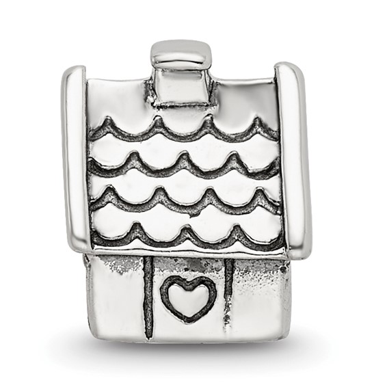 Sterling Silver Reflections House Bead