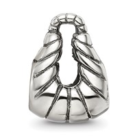 Sterling Silver Reflections Striped Handbag Bead view 3