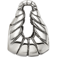 Sterling Silver Reflections Striped Handbag Bead view 4
