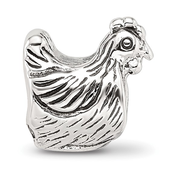 Sterling Silver Reflections Chicken Bead