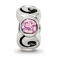 Sterling Silver Reflections Pink CZ Bead view 3