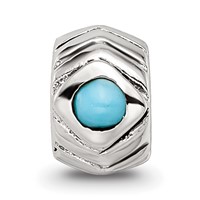 Sterling Silver Reflections Turquoise Bead view 3