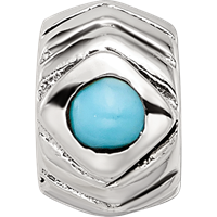 Sterling Silver Reflections Turquoise Bead view 4