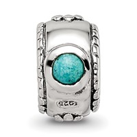 Sterling Silver Reflections Turquoise Bead view 3