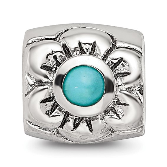 Sterling Silver Reflections Turquoise Bead