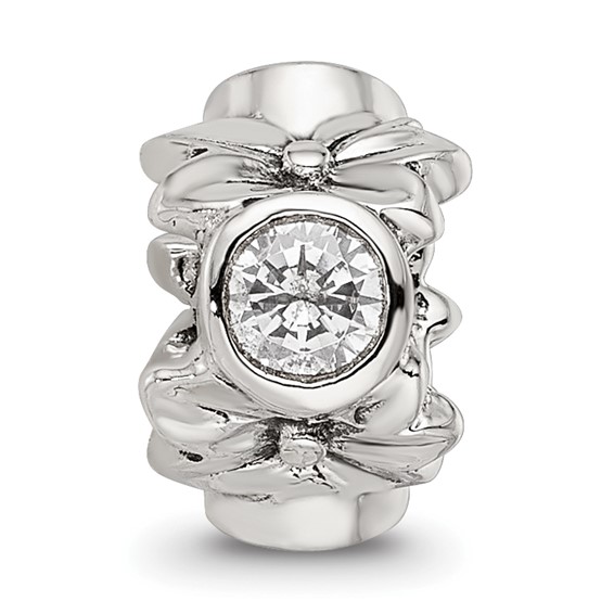 Sterling Silver Reflections CZ Bead