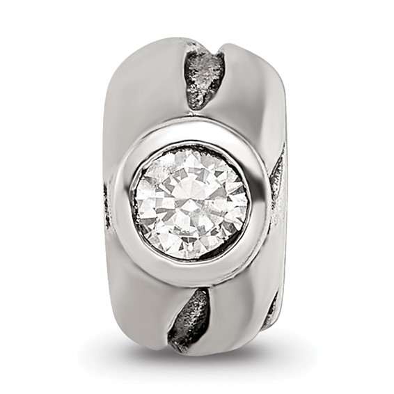 Sterling Silver Reflections CZ Bead