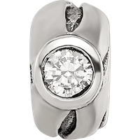 Sterling Silver Reflections CZ Bead view 4