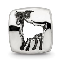 Sterling Silver Reflections Aries Zodiac Antiqued Bead view 3