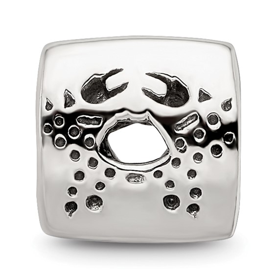 Sterling Silver Reflections Cancer Zodiac Antiqued Bead